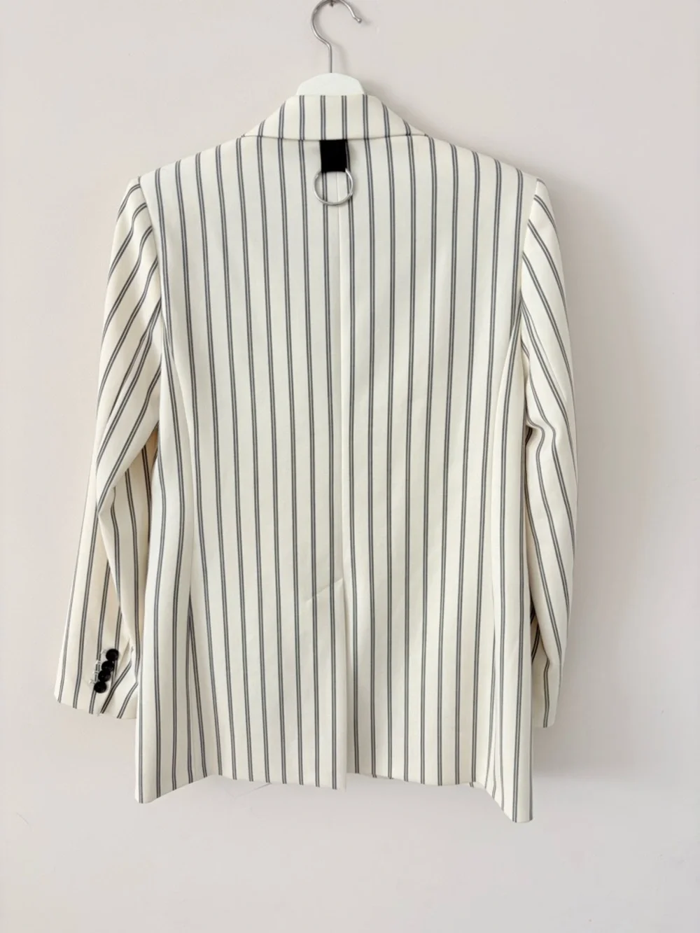 Tibi Levi Pin Striped Blazer Off White